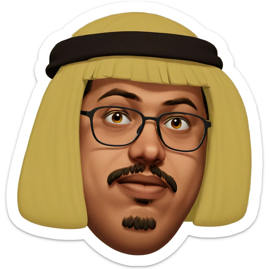 meme portrait of cool dude sticker