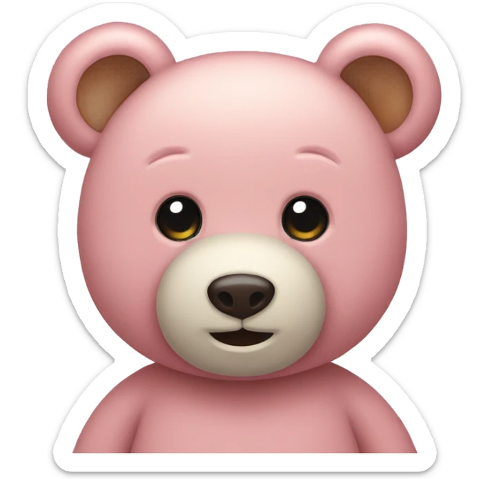 light pink teddy bear sticker