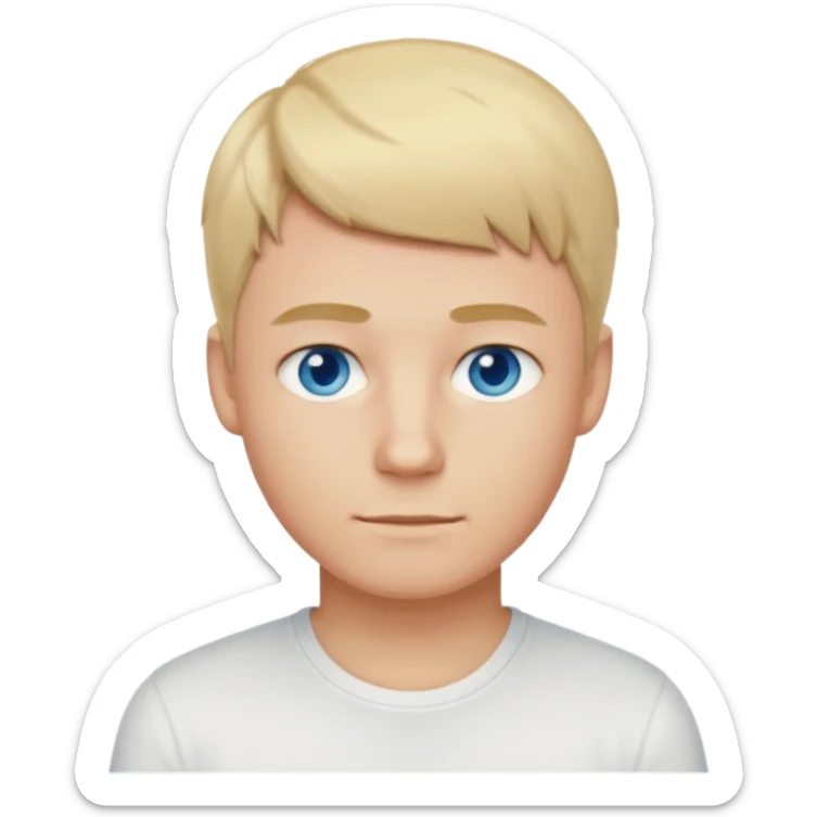 male short blond hair blue eyes 5ft 9 140lbs Italian sticker