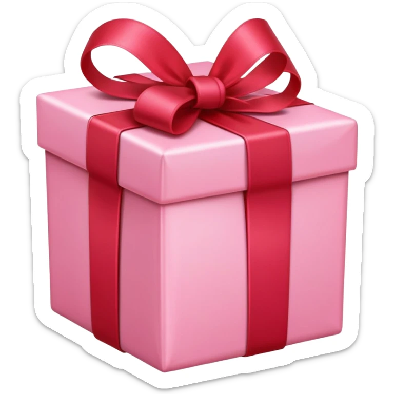Un regalo color rosa, con el lazo color rojo para una chica coquette sticker
