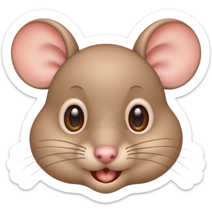 Un ratón cute volteando los ojos 🙄 como ese emoji SOLO LOS OJOS sticker