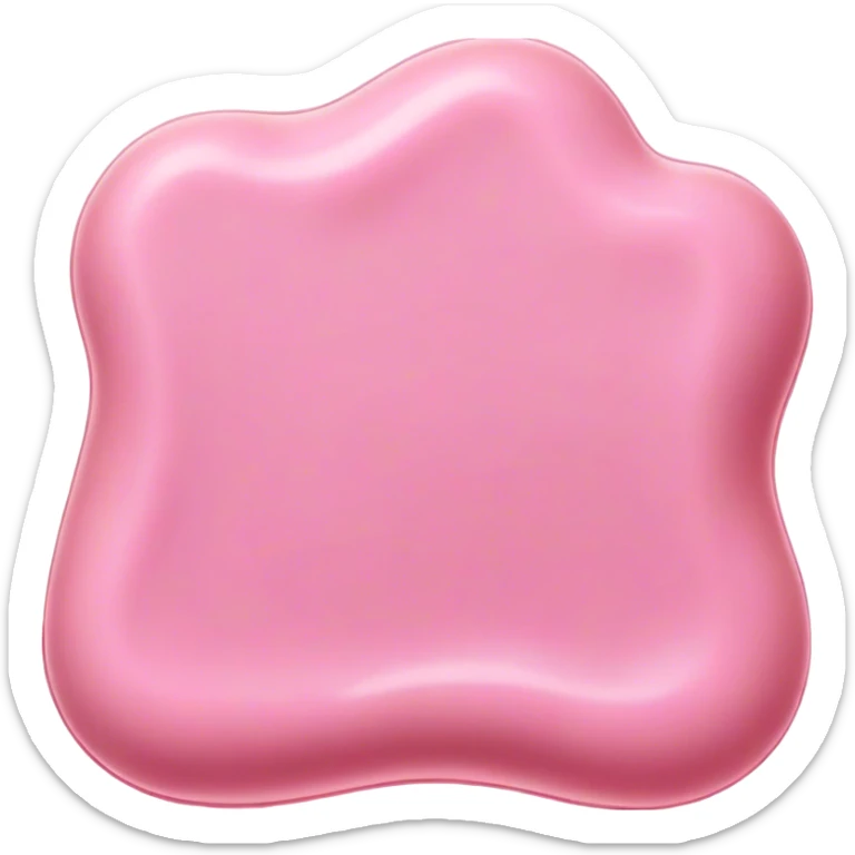 Cinematic Realistic Opaque Pink Slime, smooth and buttery with a pastel pink hue, ultra-glossy with a soft sheen, subtle folds and ridges forming as it moves, reflecting gentle highlights, glowing with a delicate, creamy texture, evoking a sense of playful satisfaction. sticker