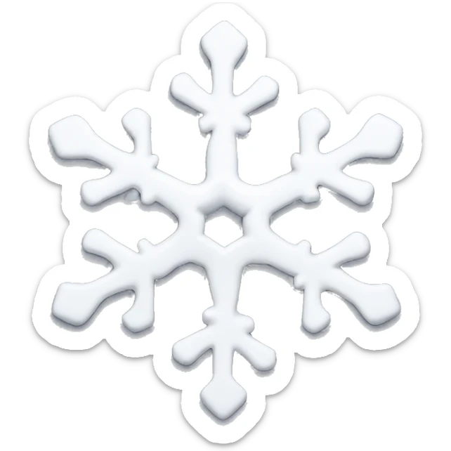 Melting snowflake sticker