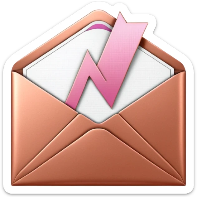 Icône 3D d’une enveloppe ouverte avec carte “NEWS”, style gravure cuivre + stippling, noir pur sur blanc pur (hachures/pointillisme uniquement), éclairage dramatique avec rayons et une micro-touche rose #fbcfe8 sur la lueur, sans aucun texte/typo ni gris/sépia/flou/bruit/cadre. sticker