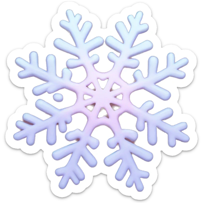 pastel pink snowflake  sticker