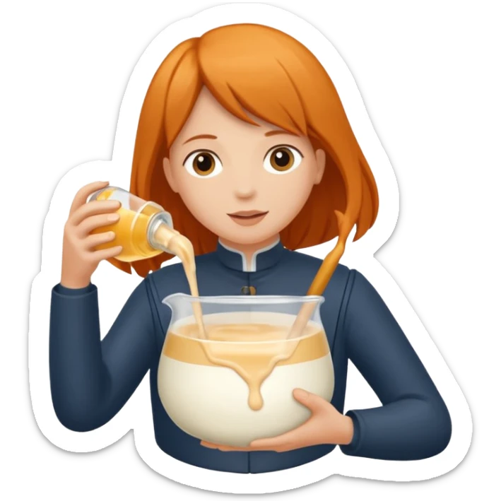 Un biberon avec du lait chaud et Jeanne d’arc en colère qui flotte dans le biberon  sticker