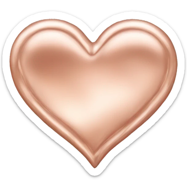 rose gold heart  sticker