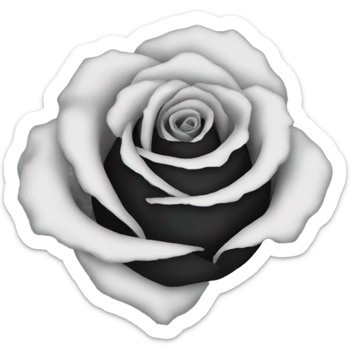 Black rose sticker