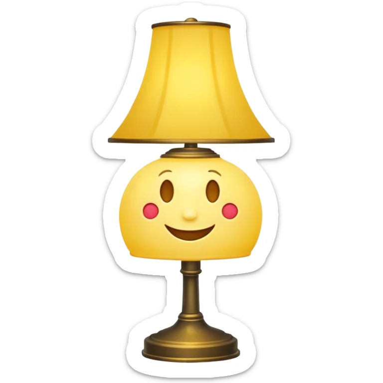 Lampara con piernas y cara comminado sticker