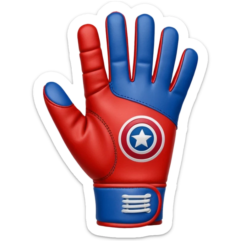 Hand glove one finger american football in blue (#00A3E0) and red (#F9423A)  sticker