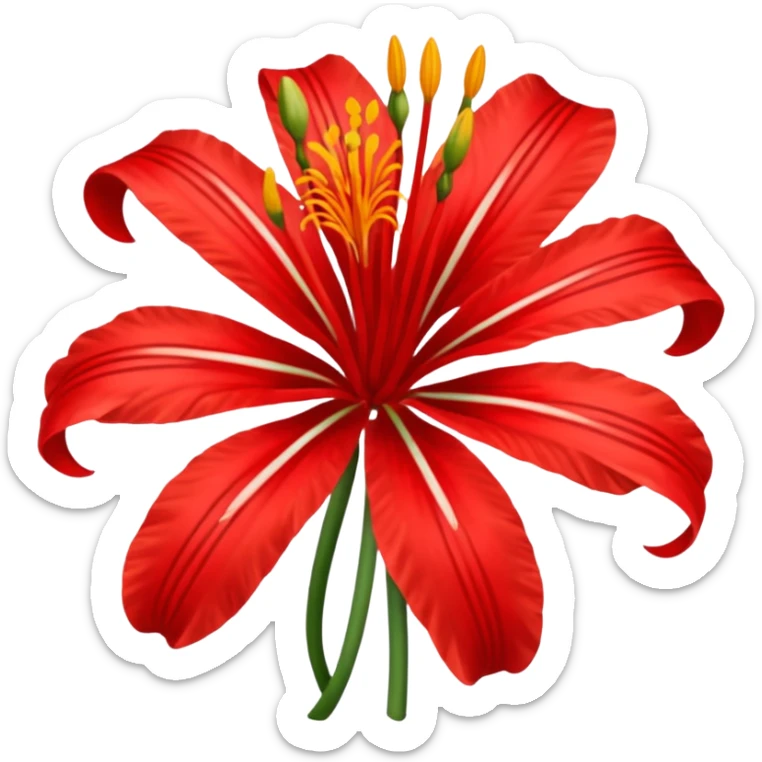 Quiero un emoji lindo para mí novia de la flor lycoris radiata sticker