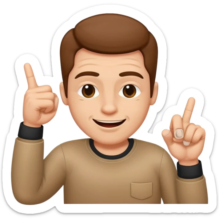 laid-back charismatic character giving a wink and finger guns, embodying alpha confidence and rizz sticker