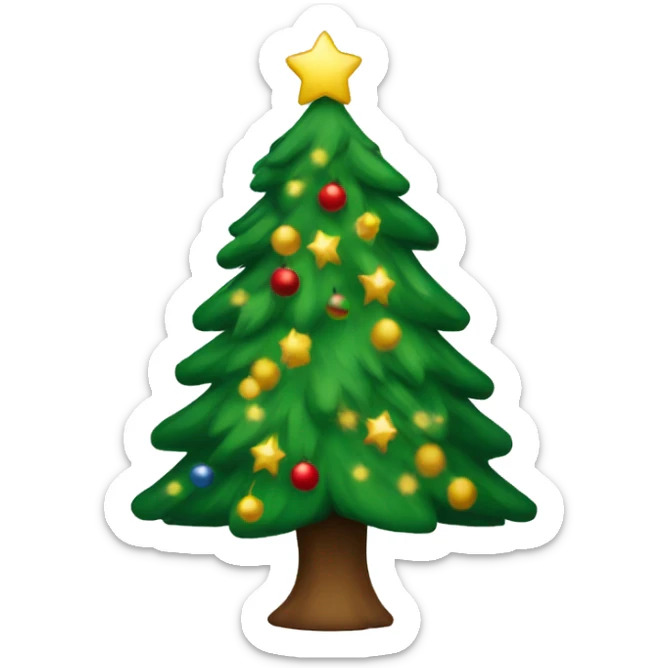 Christmas tree sticker