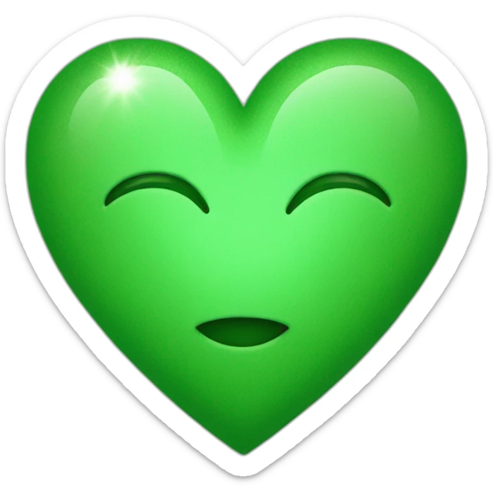 Green heart sticker
