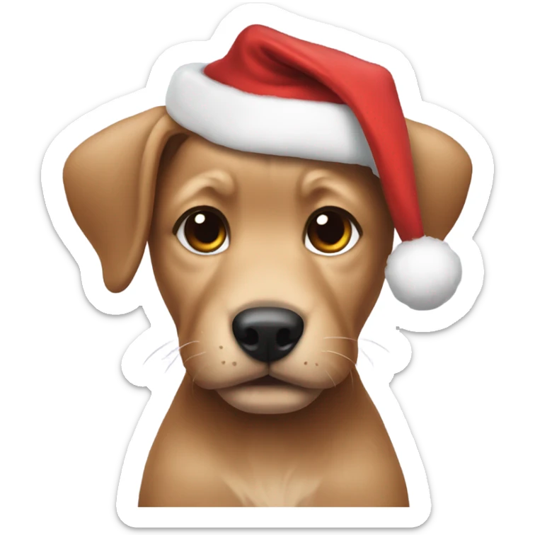 Christmas puppy sticker