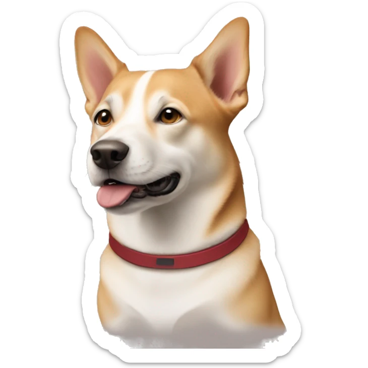 Elon Musk is a dogA dog with the head of Elon Musk sticker