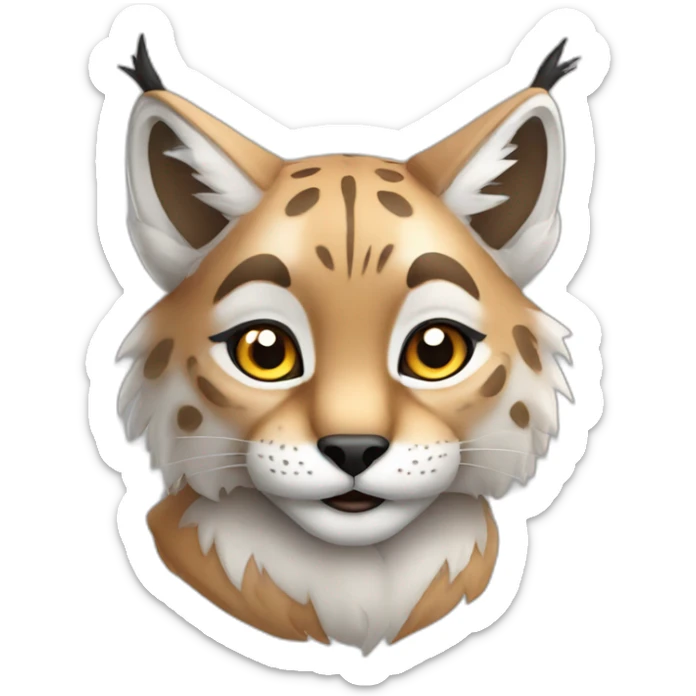 Cute lynx sticker