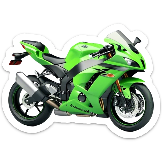 Kawasaki Ninja (Sportbike) - Kawasaki Ninja ZX-10R (Model Year: 2022) (Iconic colour: Green) sticker