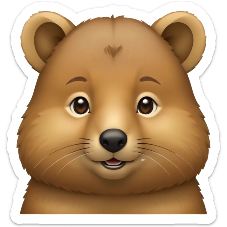 cinematic-noble-quokka-portrait-emoji,-poised-and-regal,-with-a-compact,-endearing-build-and-a-smooth,-well-groomed-brown-fur-that-glows-with-a-hint-of-golden-warmth,-deep-set-soulful-eyes-radiating-kindness,-simplified-yet-sharp sticker