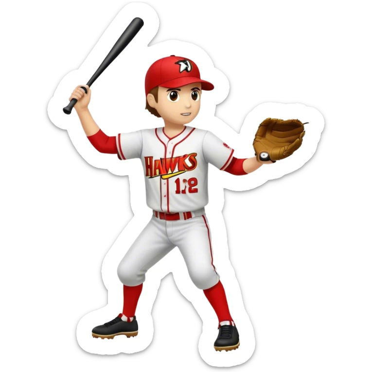 Hawks baseball  sticker