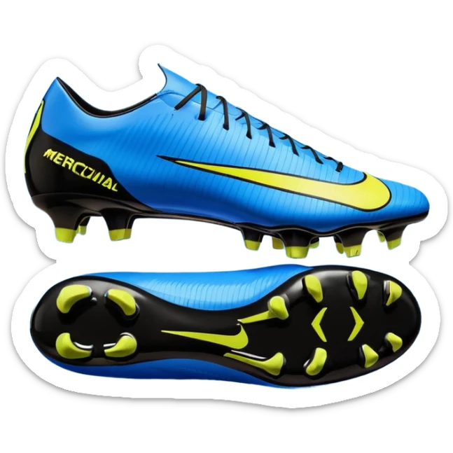 Unas Nike Mercurial vapor 16 elite sg del 2026 negras y con el logo azul sticker