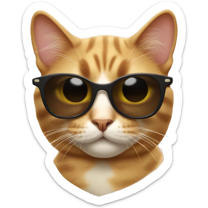 Cat with sunglasses sticker