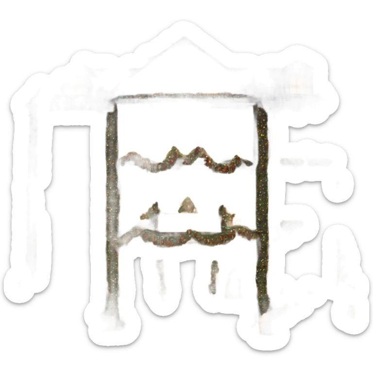 very large mansion decorated with fancy Christmas lights and lots of Fancy christmas decorations sticker