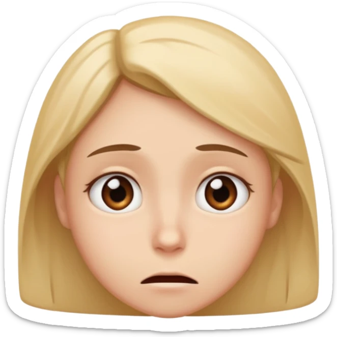 Quiero q sea una carita trizte q este mal pero q se vea feliz y en el fondo mal osea algo asi sticker