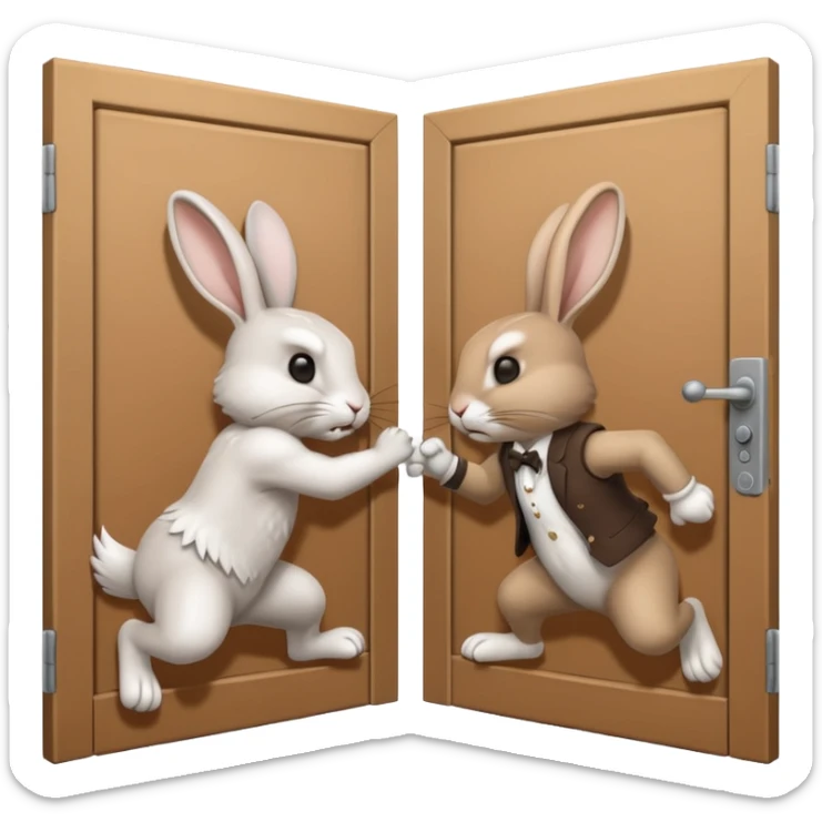 I want the alliance leader to kick me out of the alliance and close the door, so that they both look like rabbits. sticker