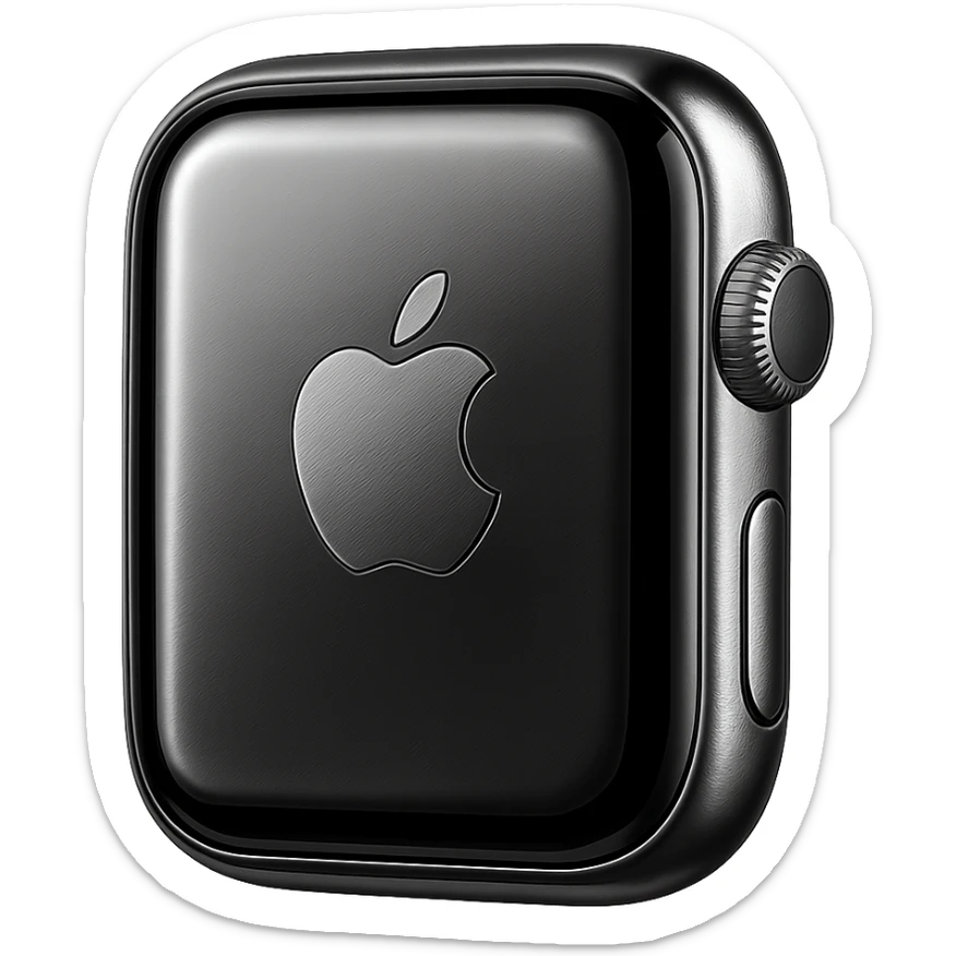 black apple watch sticker