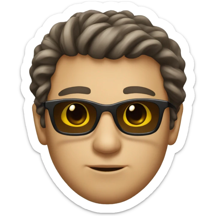 portrait of a solo male with sunglasses  sticker