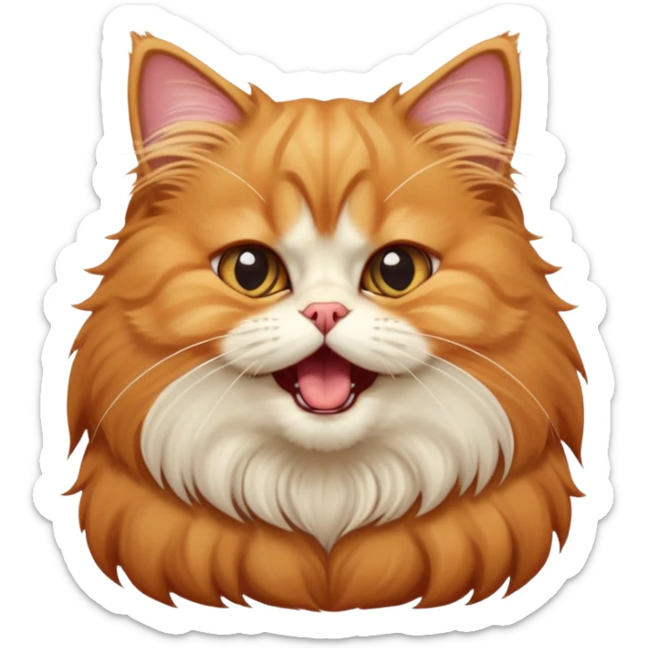 cinematic-adorable-big-eyed-fluffy-ginger-persian-cat-portrait-emoji,-head-tilted-playfully-with-a-cute,-exaggerated-yawn,-fluffy-ginger,-simplified-yet-irresistibly-cute-features sticker