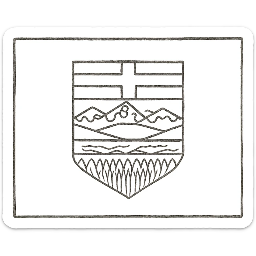Alberta flag sticker