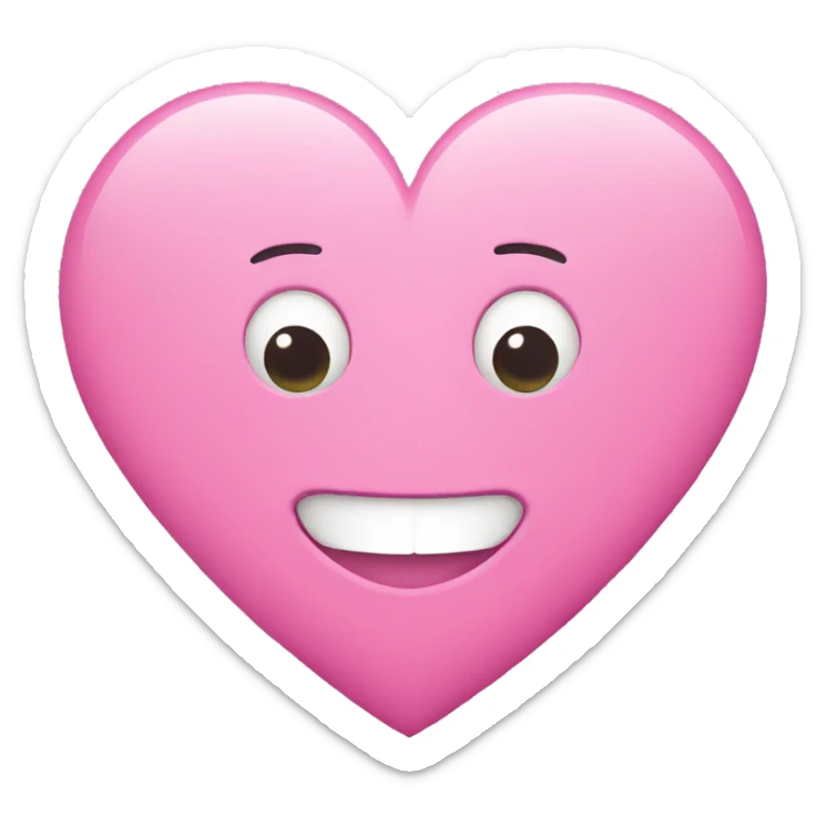 Heart pink sticker