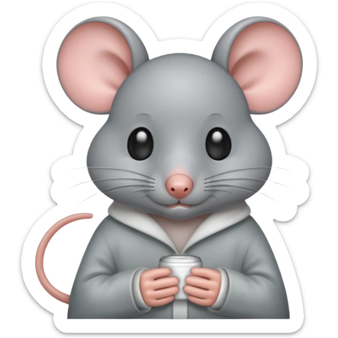 Sick mouse sticker