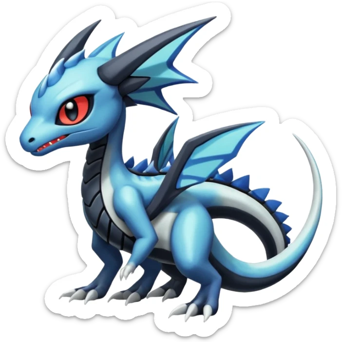 Meloetta-Salandit-Dialga-Pokémon-Fakémon-fusion-hybrid-creature sticker