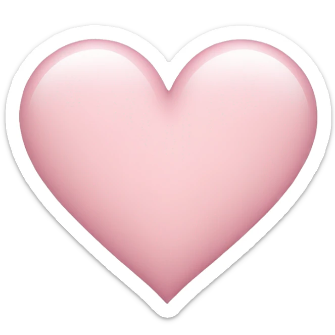 light pink heart sticker