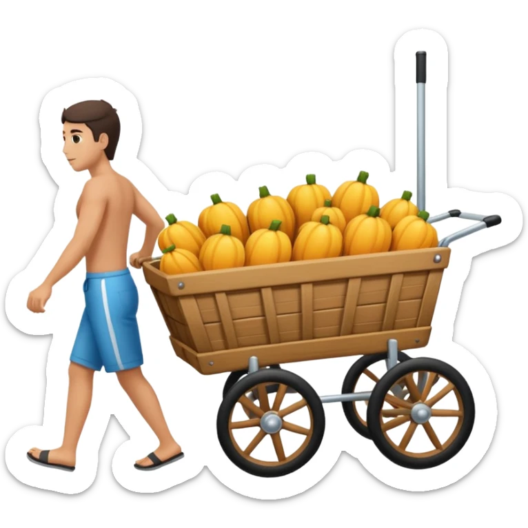 aka uka ichimlik ortilgan aravani olib qochishyapti orqa tarafdan rakurs yuzi ko'rinmasin sticker