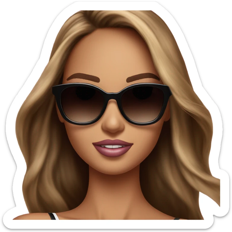 Photo of Victoria secret model posing with sunglasses  sticker