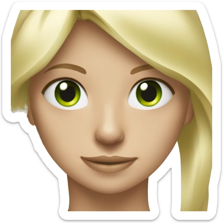 Fitness Gym Blonde Girl White With Green Eyes sticker