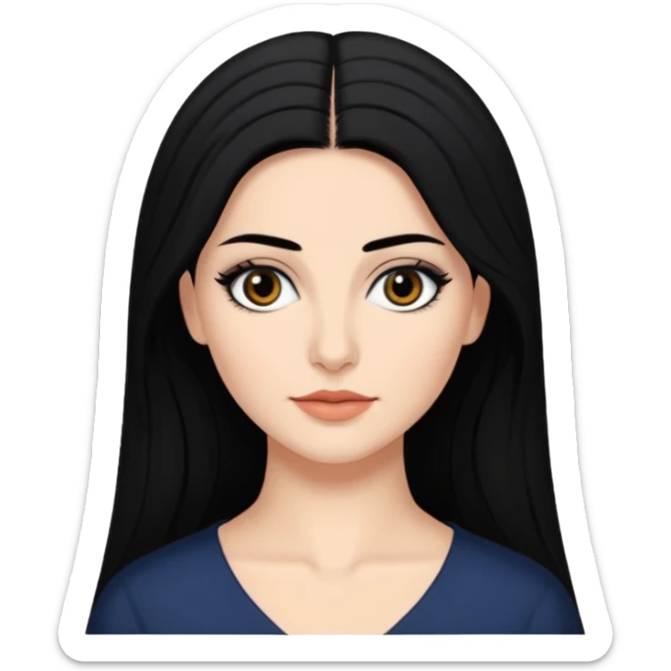 Alysanne Blackwood from Game of Thrones. She is known as black aly and is the Wife of Cregan Stark. I have her looking like Hande Erçel. sticker