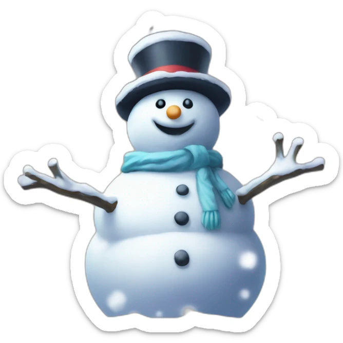 Snowman Statue Epic Mystery Legendary NewYear PokemonTheme Pokeball Snowfall Snowballs sticker