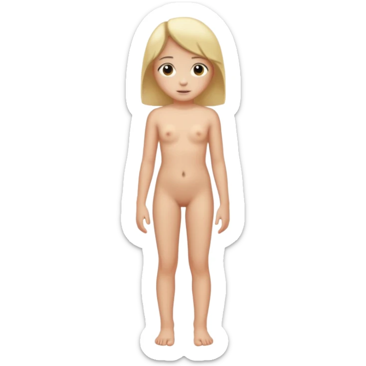 A18  Yo Girl in a 10 year old girls body standing naked sticker