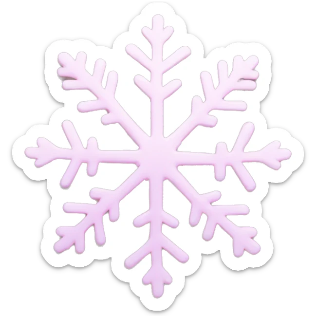 pastel pink snowflake  sticker