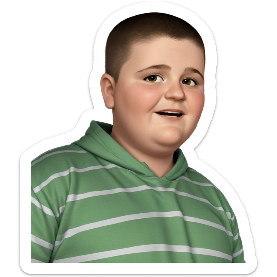 realistic meme of boy sticker