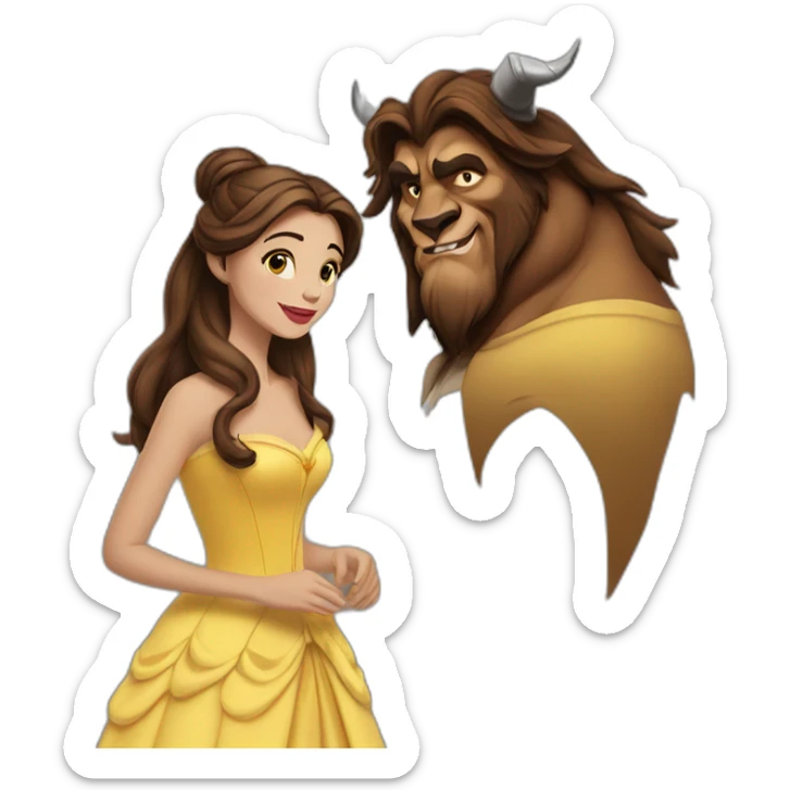beauty and the beast sticker