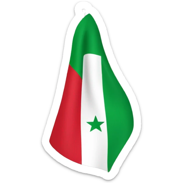 Syria flag with green on top not red, and remove the whole red color sticker