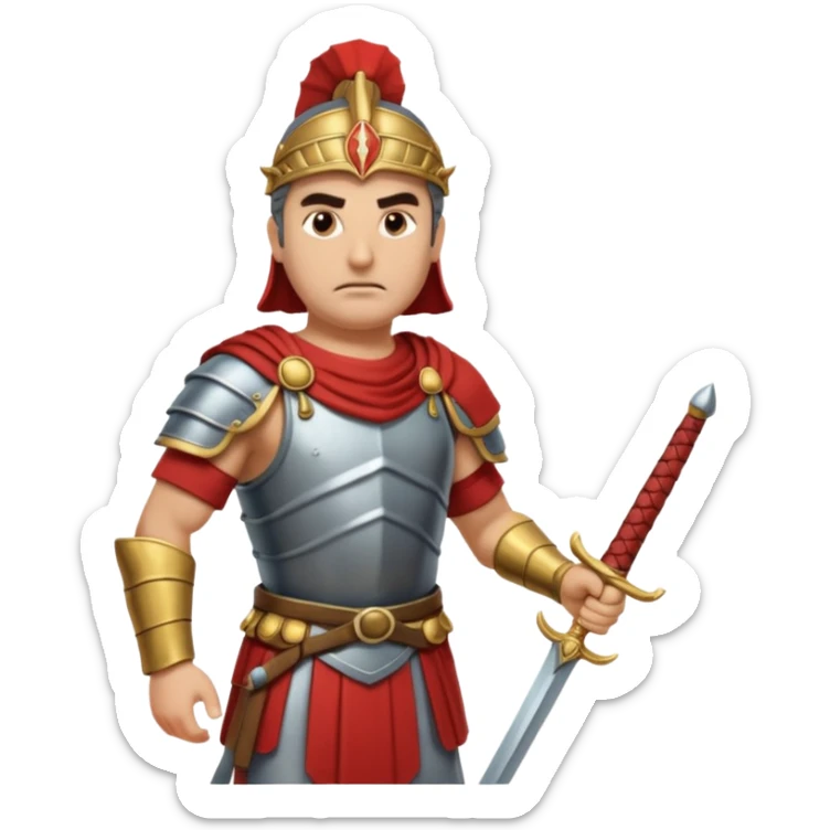 Famoso general cartagines de alto rango de la época púnica, estratega militar muy importante foto del cuerpo entero sticker