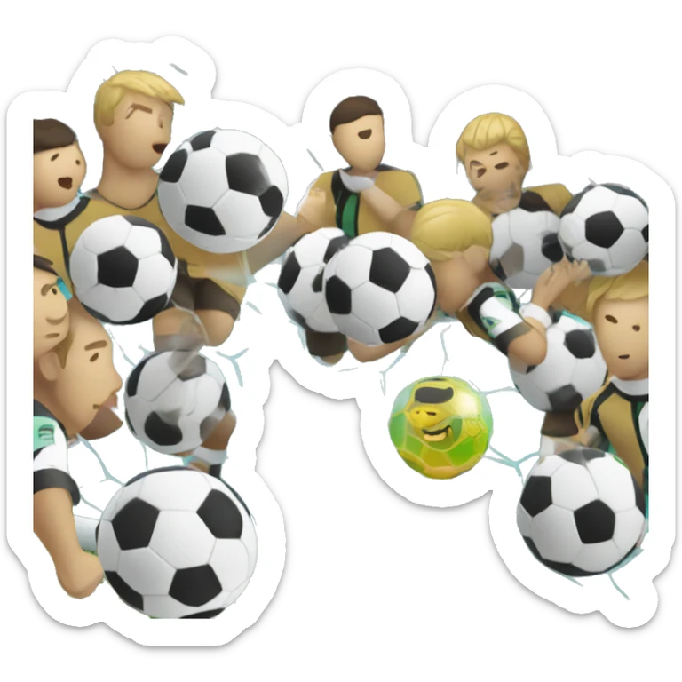 Soccer game next to an ocean sticker