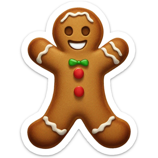gingerbread man sticker